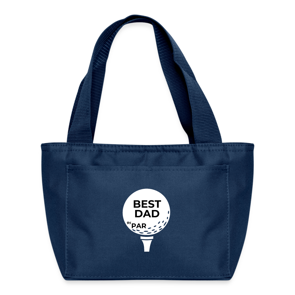 "Best Dad By Par" - Recycled Insulated Lunch Bag - navy