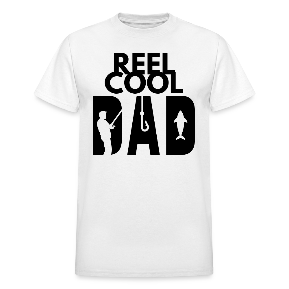 "REEL COOL DAD" - Gildan Ultra Cotton Adult T-Shirt - white