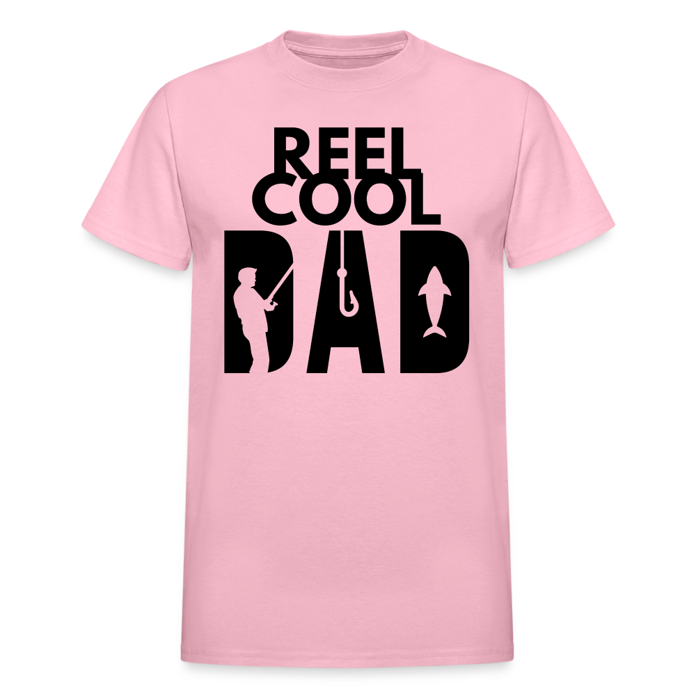 "REEL COOL DAD" - Gildan Ultra Cotton Adult T-Shirt - light pink