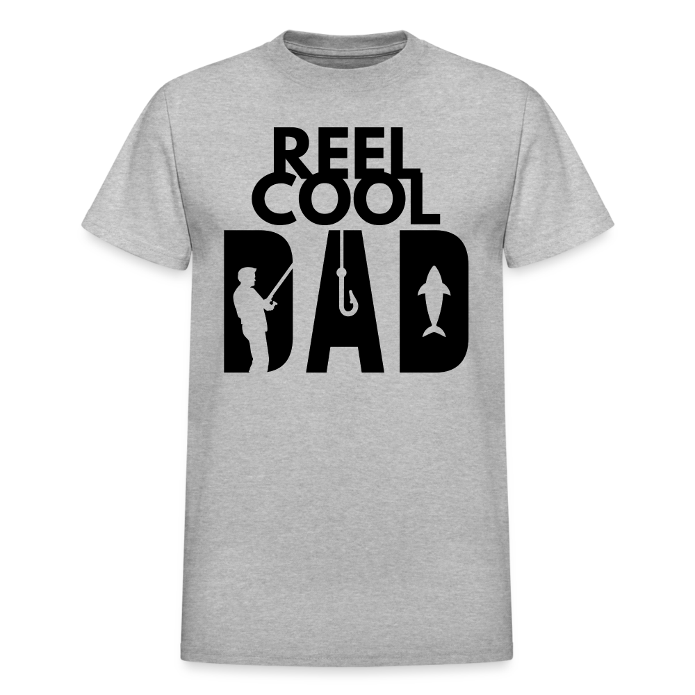 "REEL COOL DAD" - Gildan Ultra Cotton Adult T-Shirt - heather gray