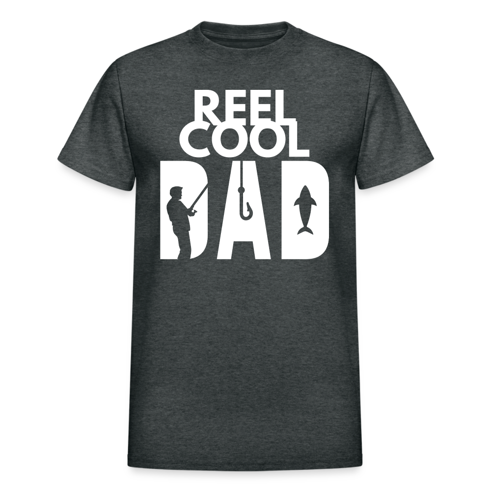 "REEL COOL DAD" - Gildan Ultra Cotton Adult T-Shirt - deep heather