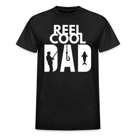 "REEL COOL DAD" - Gildan Ultra Cotton Adult T-Shirt - black