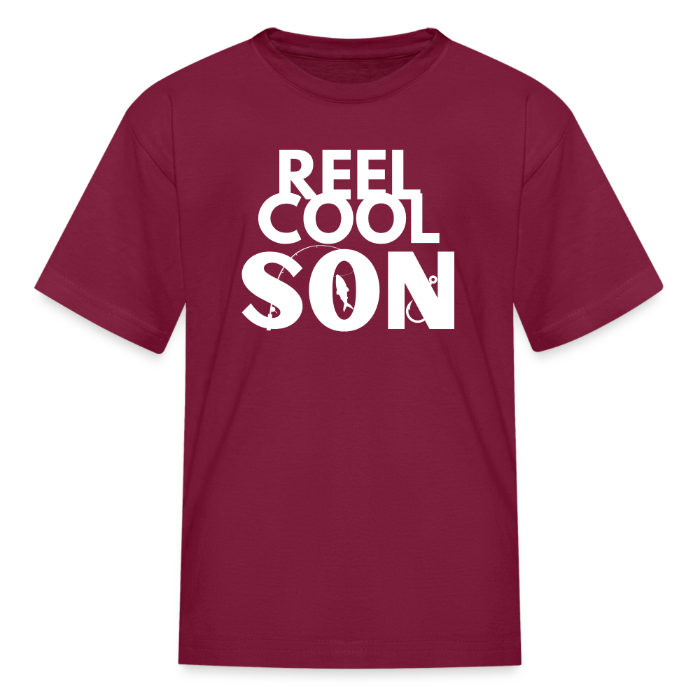 "REEL COOL SON" - Kids' T-Shirt - burgundy