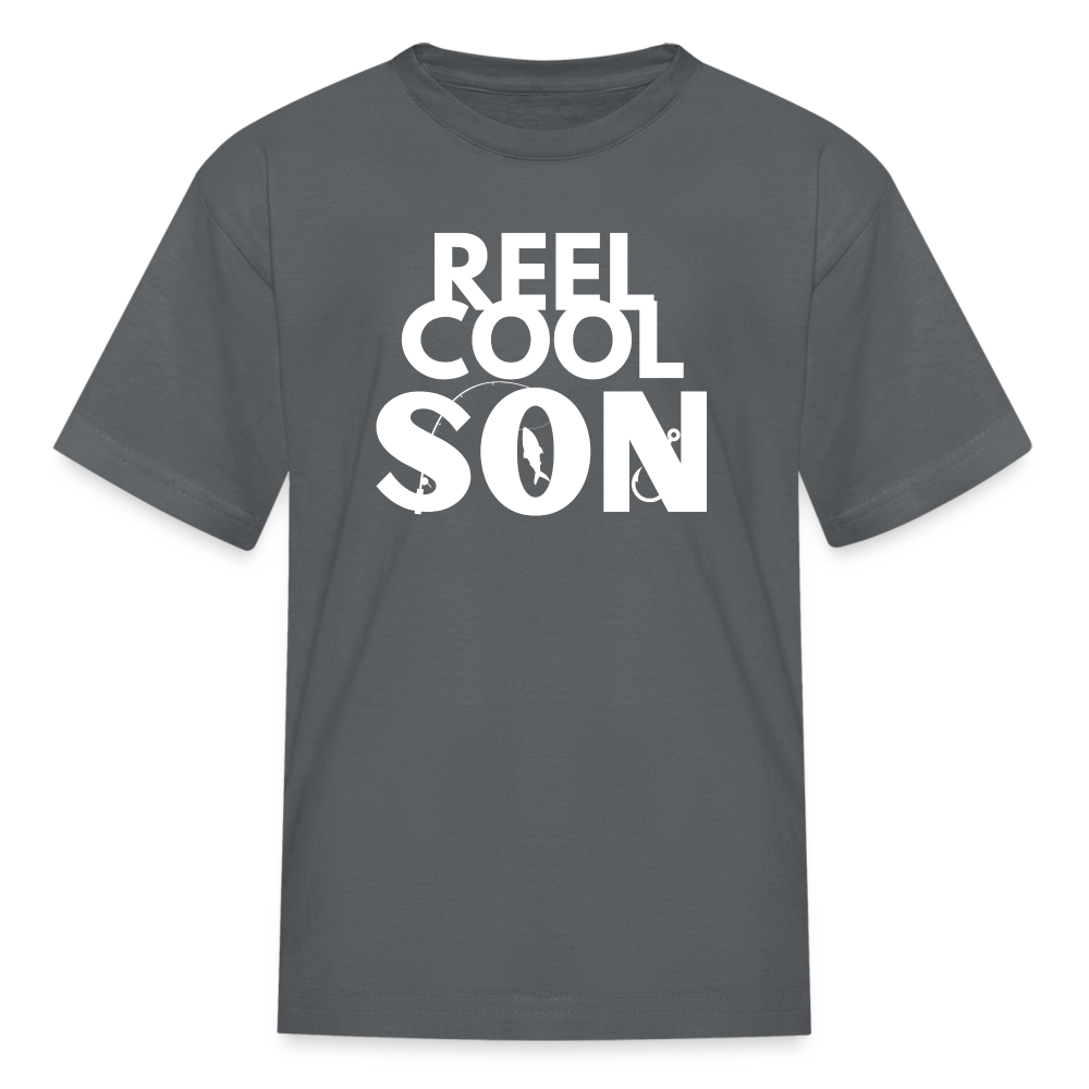 "REEL COOL SON" - Kids' T-Shirt - charcoal