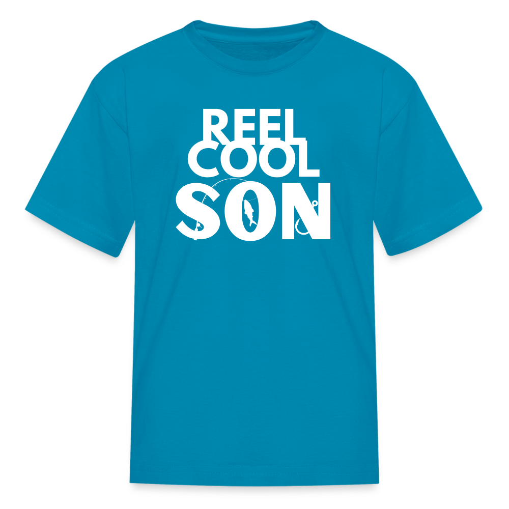 "REEL COOL SON" - Kids' T-Shirt - turquoise