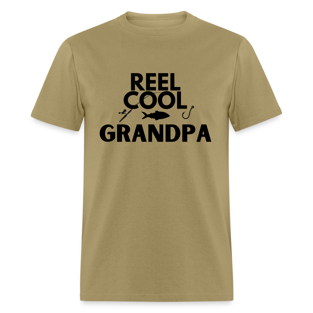 "REEL COOL GRANDPA" - Classic T-Shirt - khaki