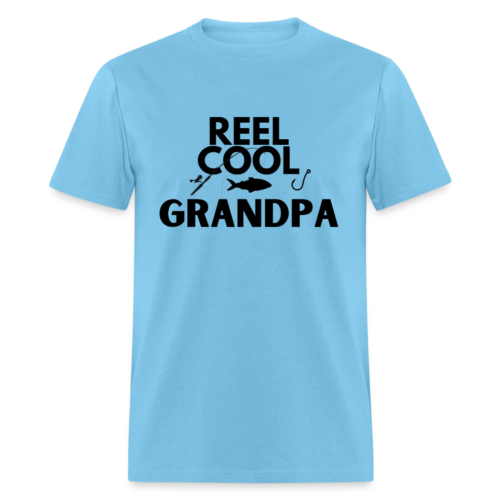 "REEL COOL GRANDPA" - Classic T-Shirt - aquatic blue