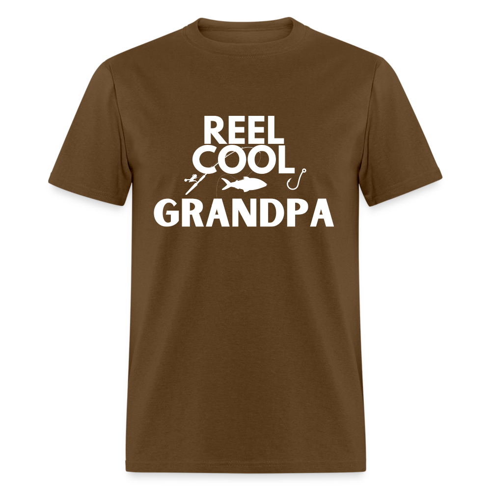 "REEL COOL GRANDPA" - Classic T-Shirt - brown