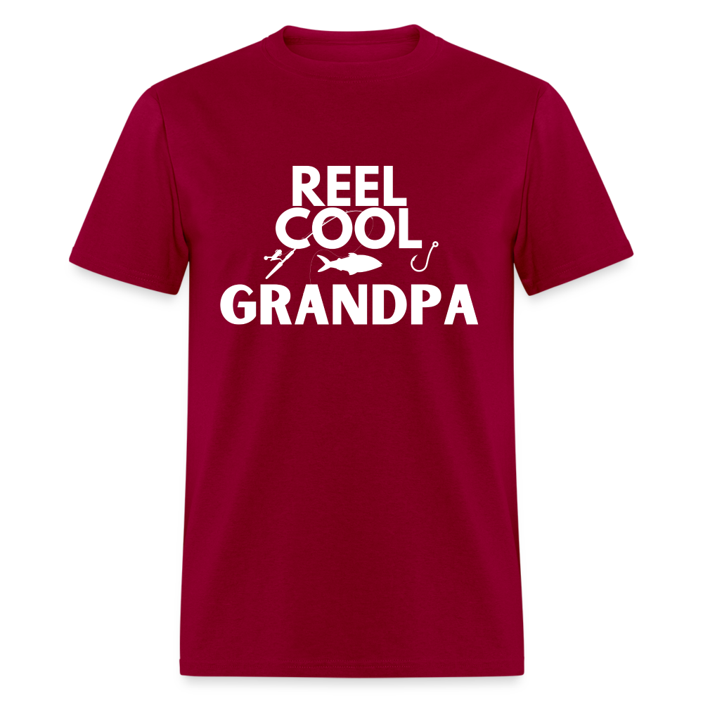 "REEL COOL GRANDPA" - Classic T-Shirt - dark red