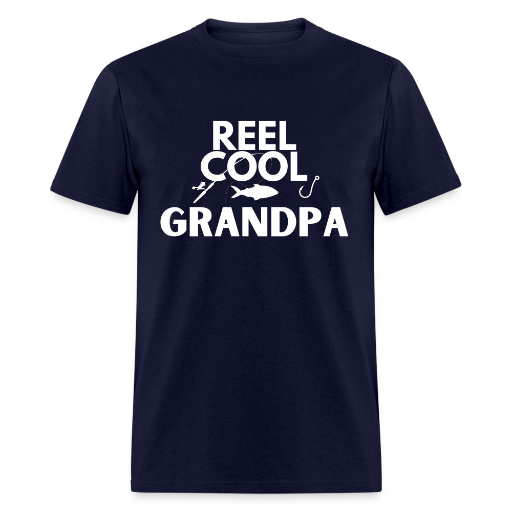 "REEL COOL GRANDPA" - Classic T-Shirt - navy