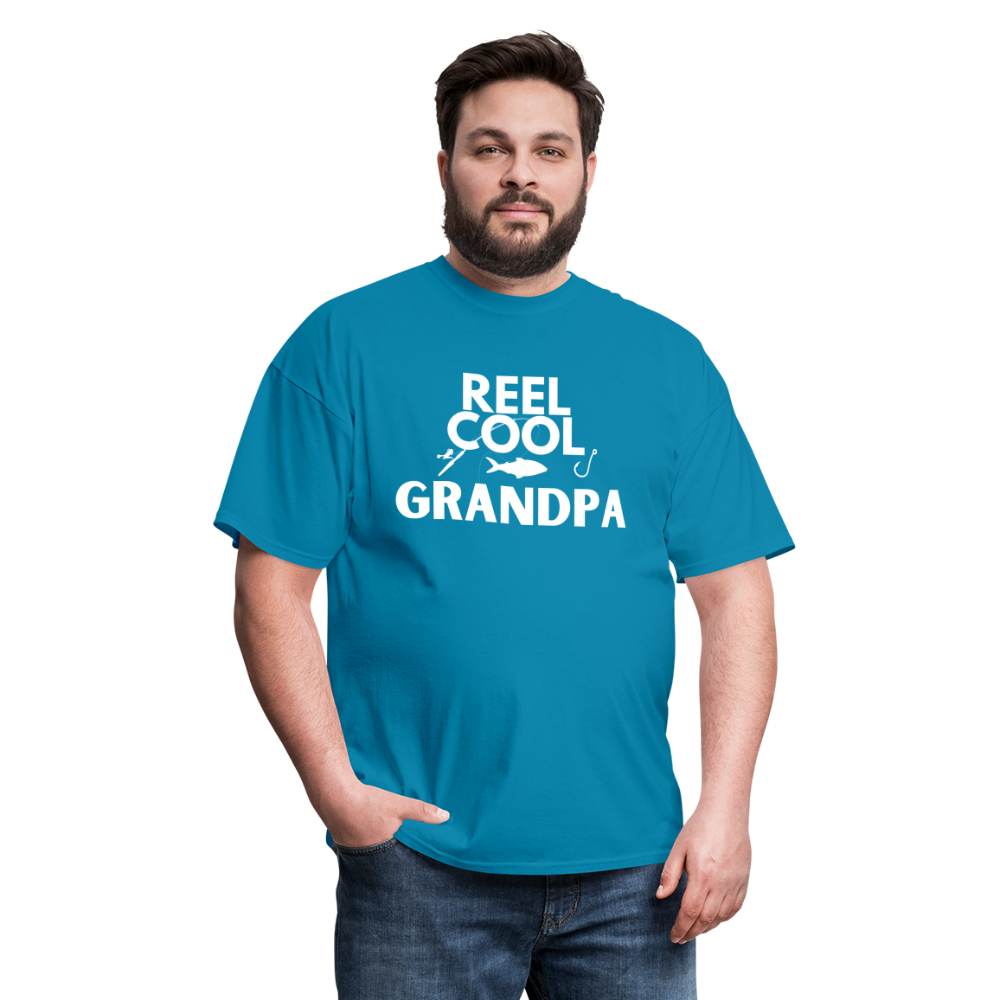 "REEL COOL GRANDPA" - Classic T-Shirt - turquoise