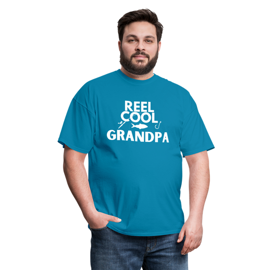 "REEL COOL GRANDPA" - Classic T-Shirt - turquoise