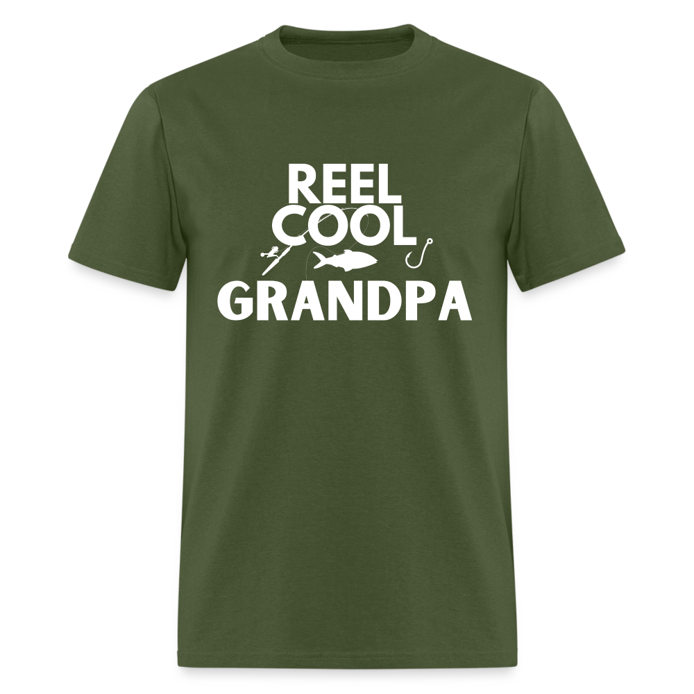 "REEL COOL GRANDPA" - Classic T-Shirt - military green