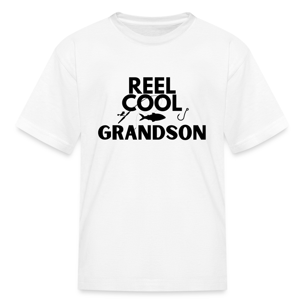 "REEL COOL GRANDSON" - Kids' T-Shirt - white