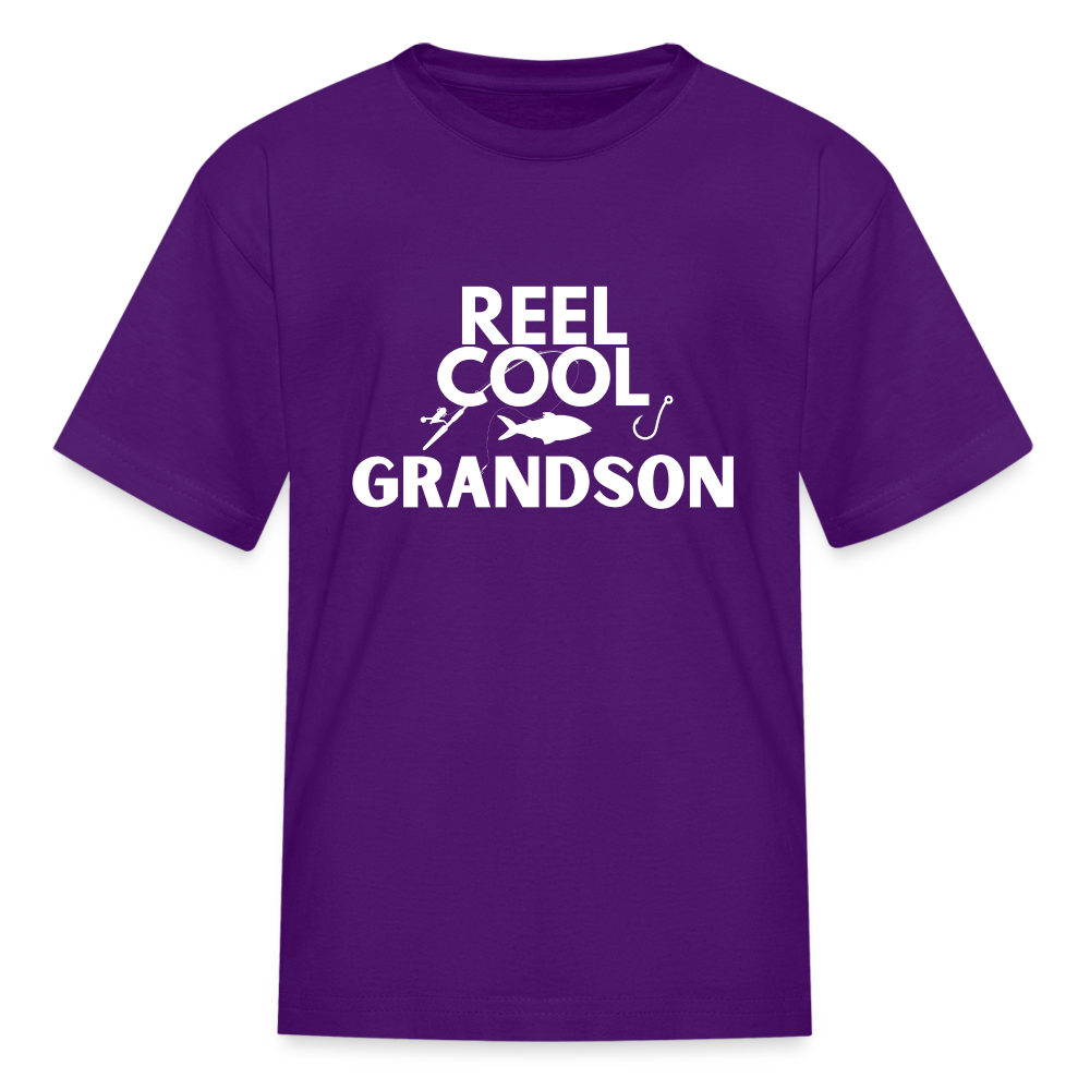 "REEL COOL GRANDSON" - Kids' T-Shirt - purple