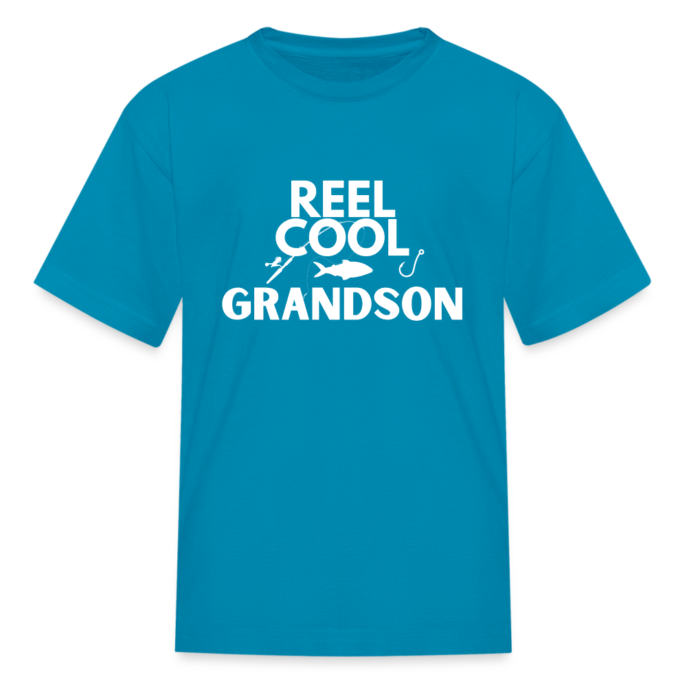 "REEL COOL GRANDSON" - Kids' T-Shirt - turquoise