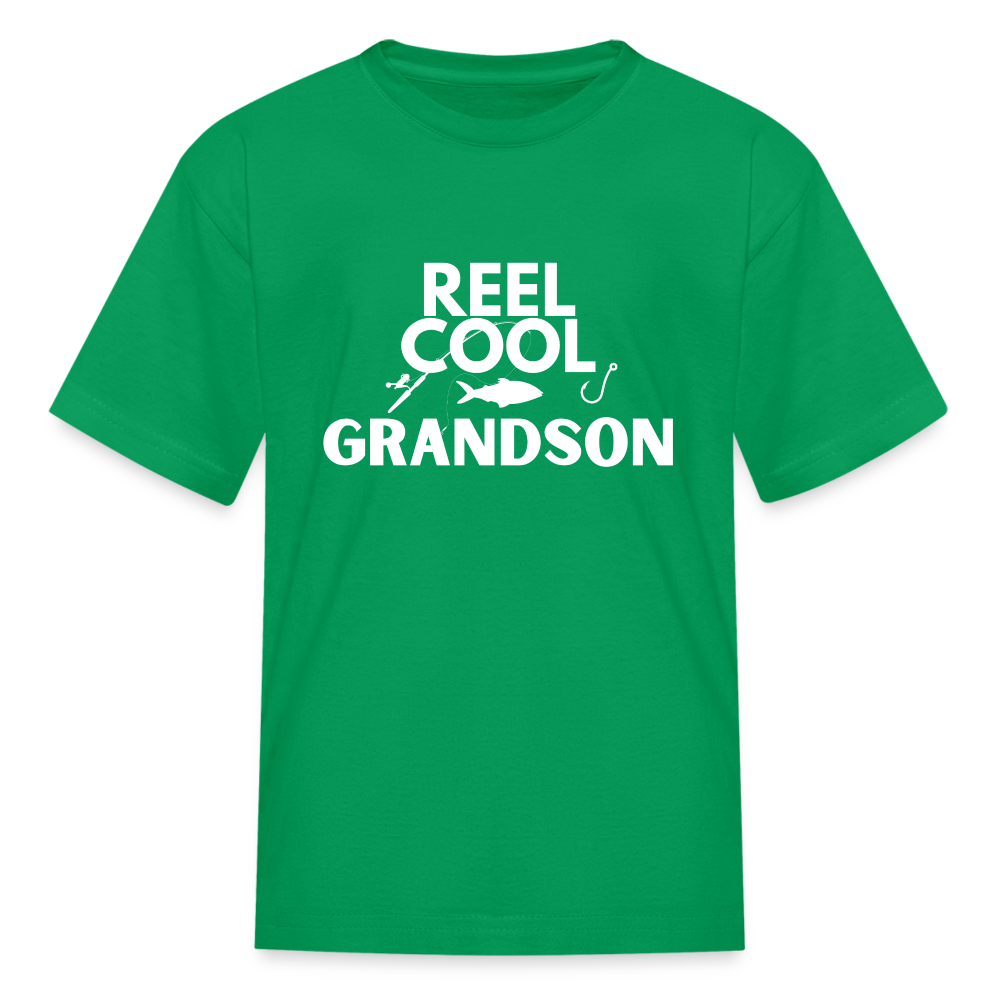 "REEL COOL GRANDSON" - Kids' T-Shirt - kelly green