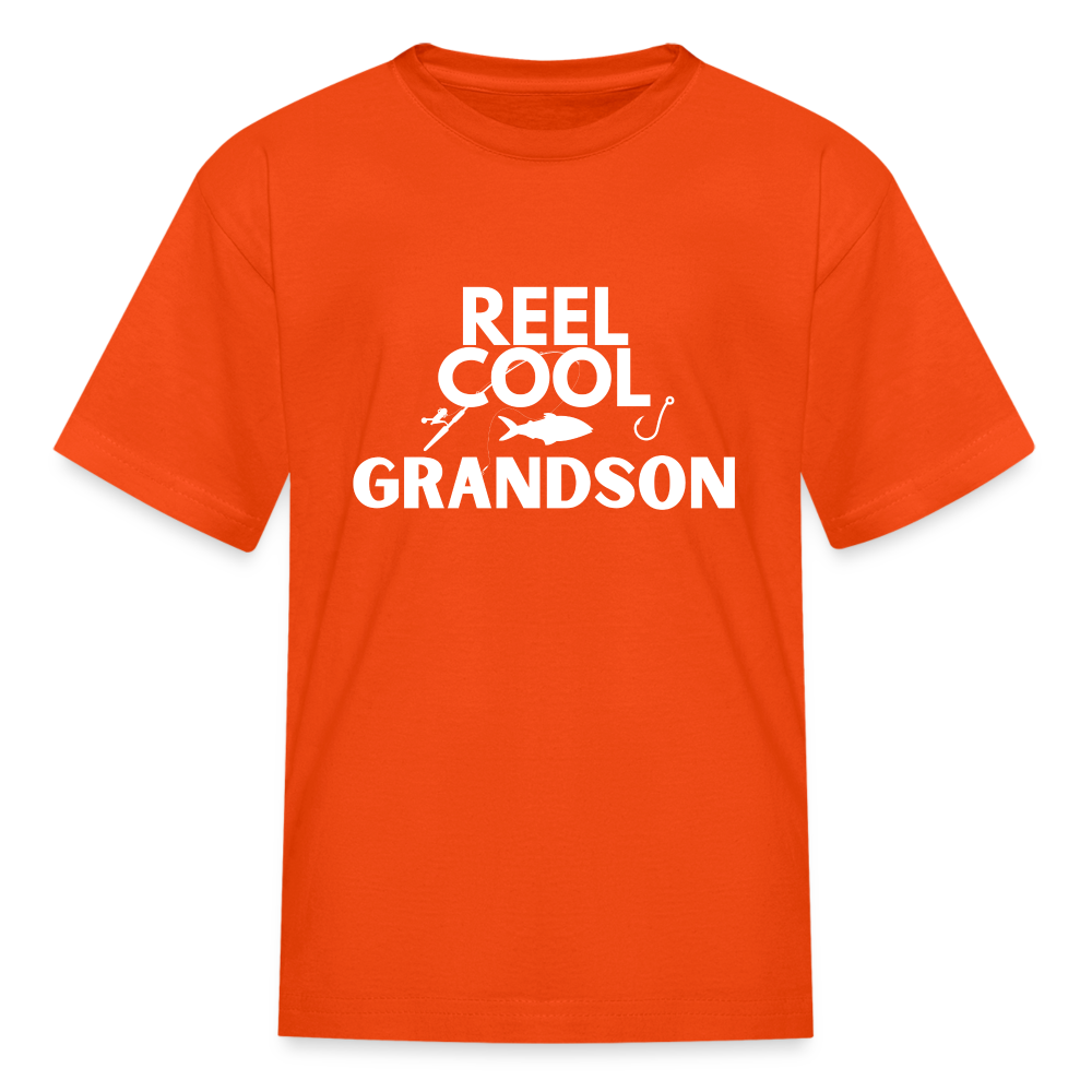 "REEL COOL GRANDSON" - Kids' T-Shirt - orange