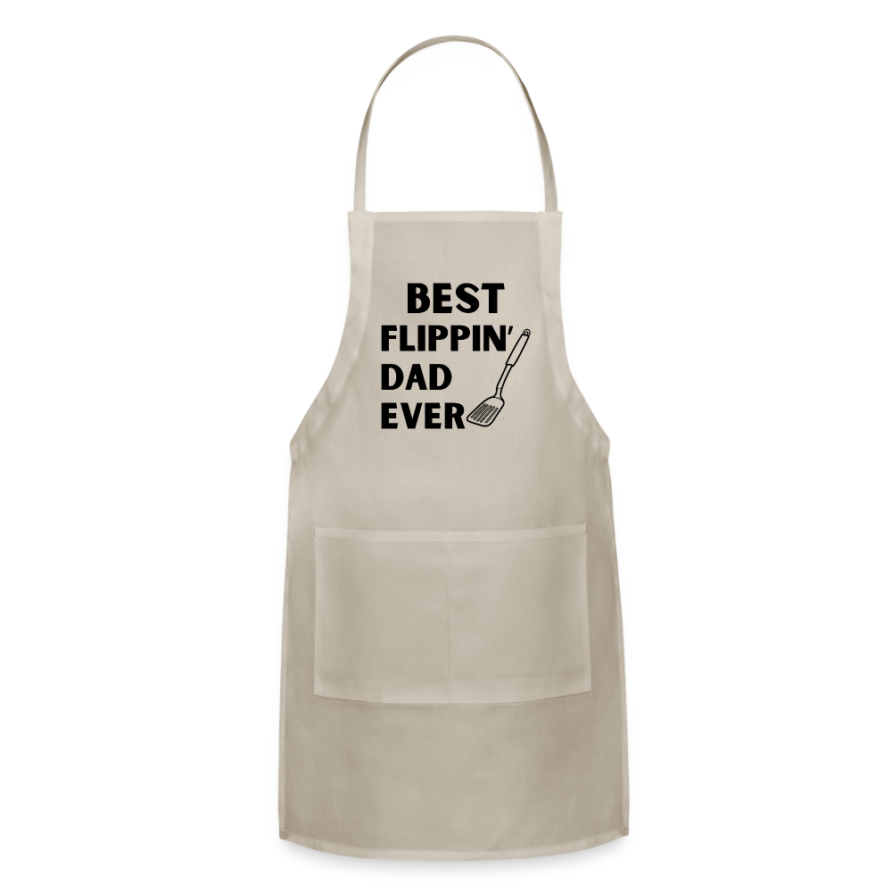 "BEST FLIPPIN' DAD EVER" - Adjustable Apron - natural