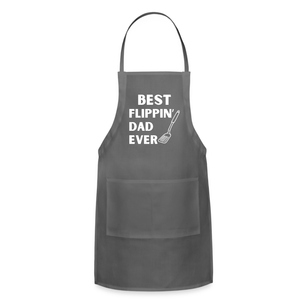 "Best Flippin Dad Ever" - Adjustable Apron - charcoal