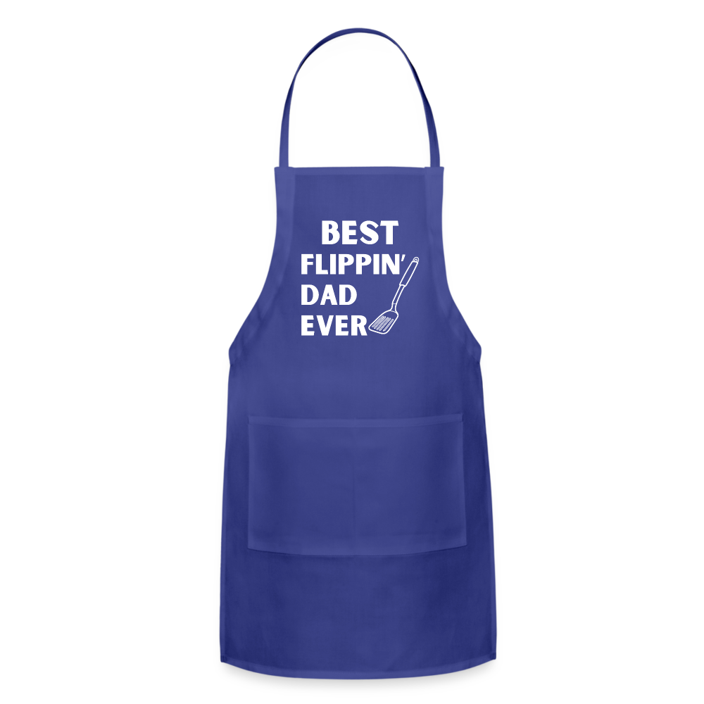 "Best Flippin Dad Ever" - Adjustable Apron - royal blue