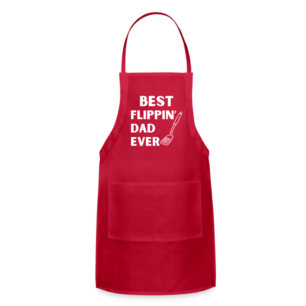 "Best Flippin Dad Ever" - Adjustable Apron - red