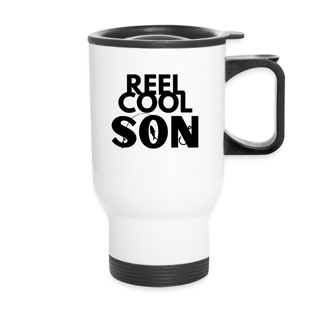 "Reel Cool Son" - Travel Mug - white