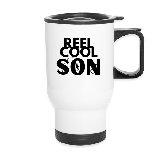 "Reel Cool Son" - Travel Mug - white