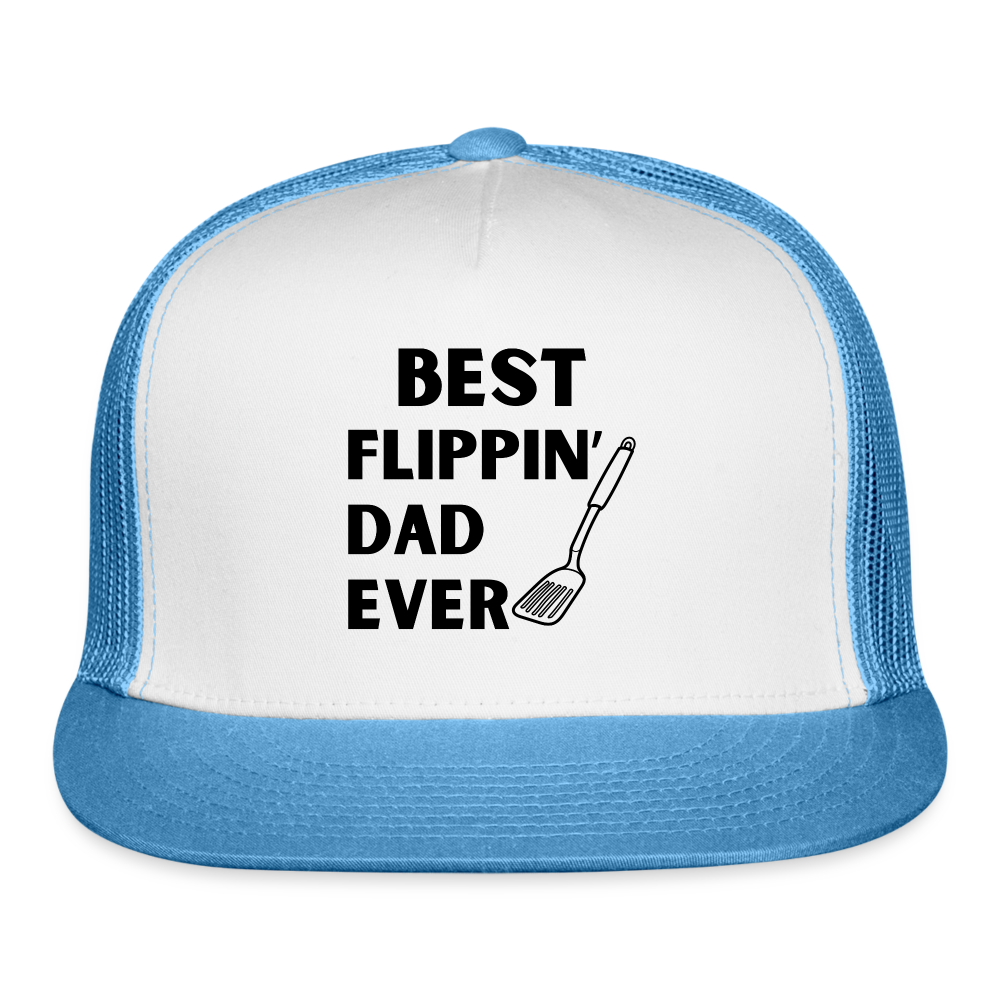 "Best Flippin Dad Ever" - Trucker Cap - white/blue